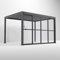 Nova <br> Titan Transparent French Sliding Door System - 4m - Grey