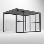 Nova <br> Titan Transparent French Sliding Door System - 4m - Grey