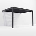 Nova <br> Titan 4m x 3m Rectangular Wall Mounted Aluminium Pergola - Grey