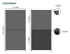 Nova <br> Titan 1.33m Aluminium Louvres Adjustable Side Wall for 4m Titan Pergola - Grey