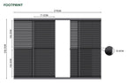 Nova <br> Titan Sliding Doors for 3m Titan Pergola - Grey
