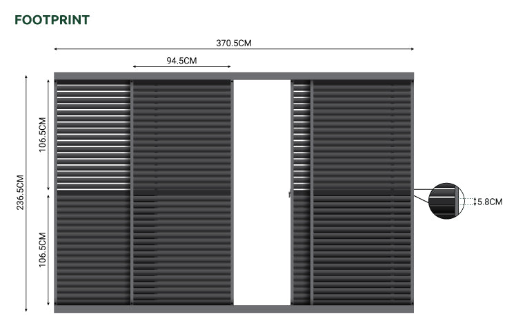 Nova <br> Titan Sliding Doors for 4m Titan Pergola - White