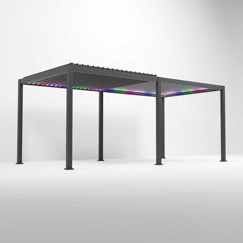 Nova <br> Titan Plus LED 6m x 3m Pergola Grey