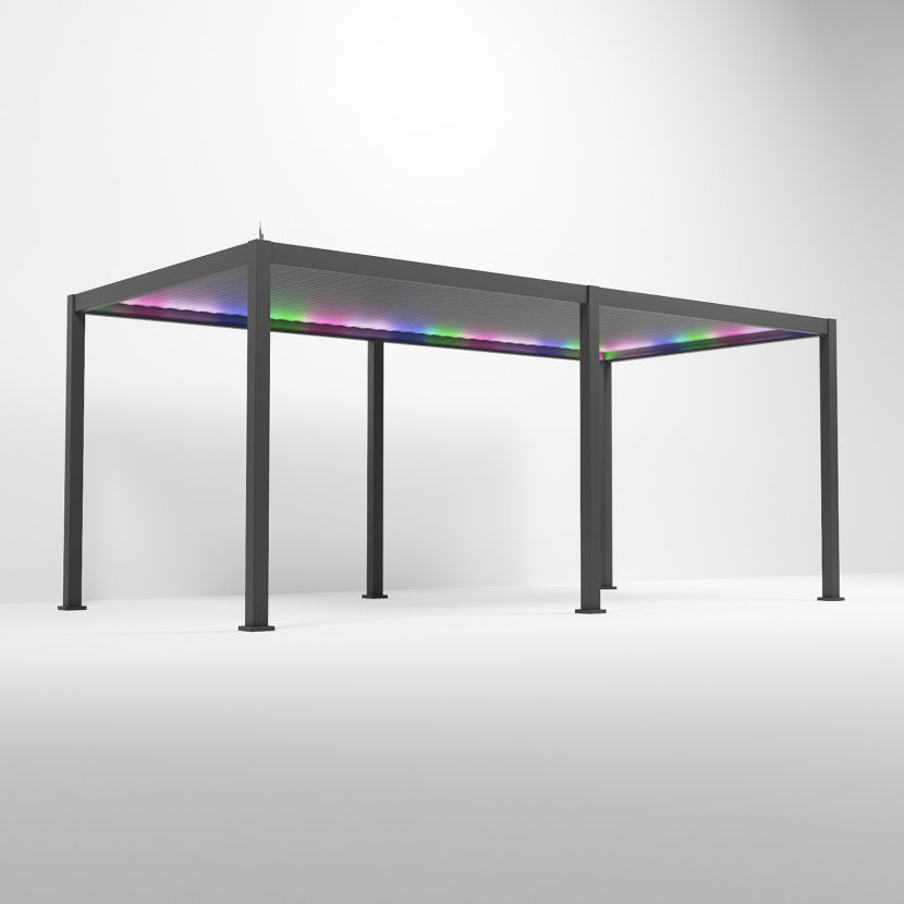 Nova <br> Titan Plus LED 6m x 3m Pergola Grey