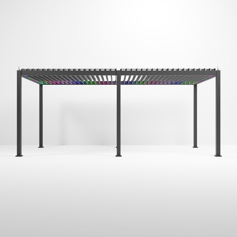 Nova <br> Titan Plus LED 6m x 3m Pergola Grey