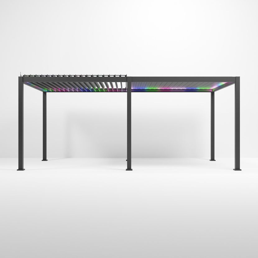 Nova <br> Titan Plus LED 6m x 3m Pergola Grey