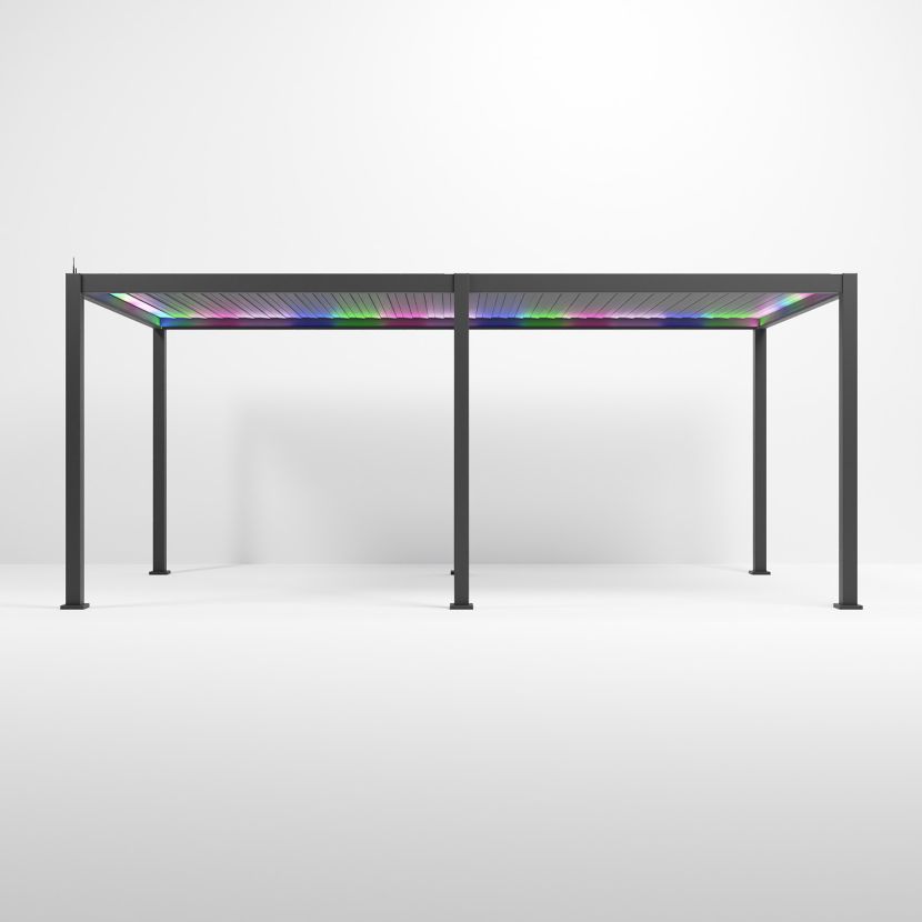 Nova <br> Titan Plus LED 6m x 3m Pergola Grey