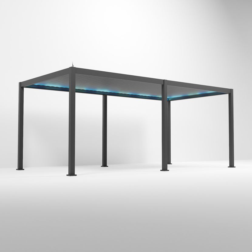 Nova <br> Titan Plus LED 6m x 3m Pergola Grey