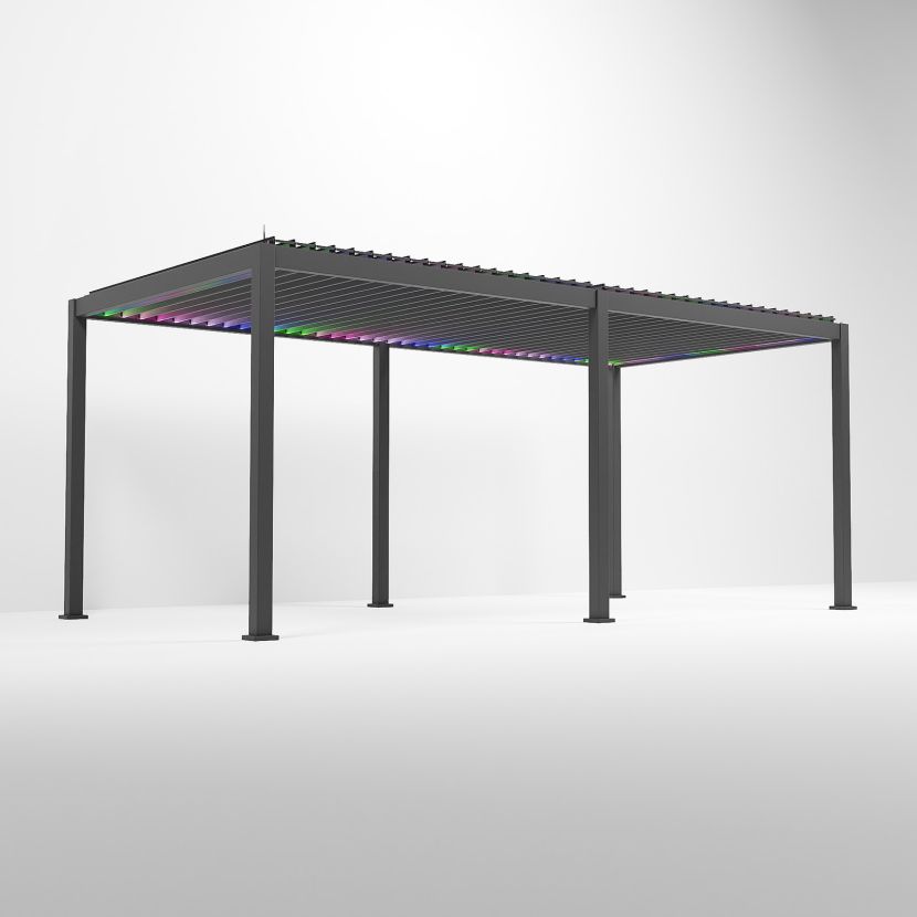 Nova <br> Titan Plus LED 6m x 3m Pergola Grey