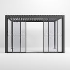 Nova <br> Titan Transparent French Sliding Door System - 3.6m - Grey