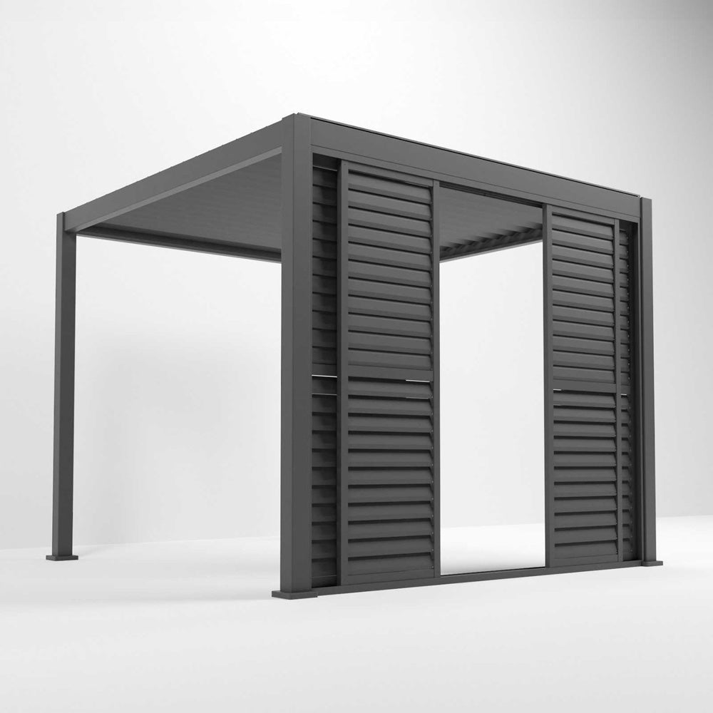 Nova <br> 3.6 Adjustable Louvre Sliding Door Side Wall - Grey