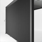 Nova <br> 1m Vertical Louvre Side Wall Panel - Grey