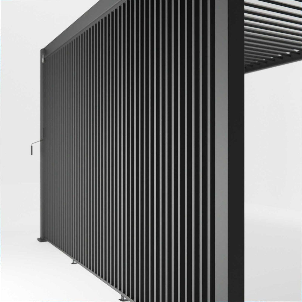 Nova <br> 1.2m Vertical Louvre Side Wall Panel - Grey