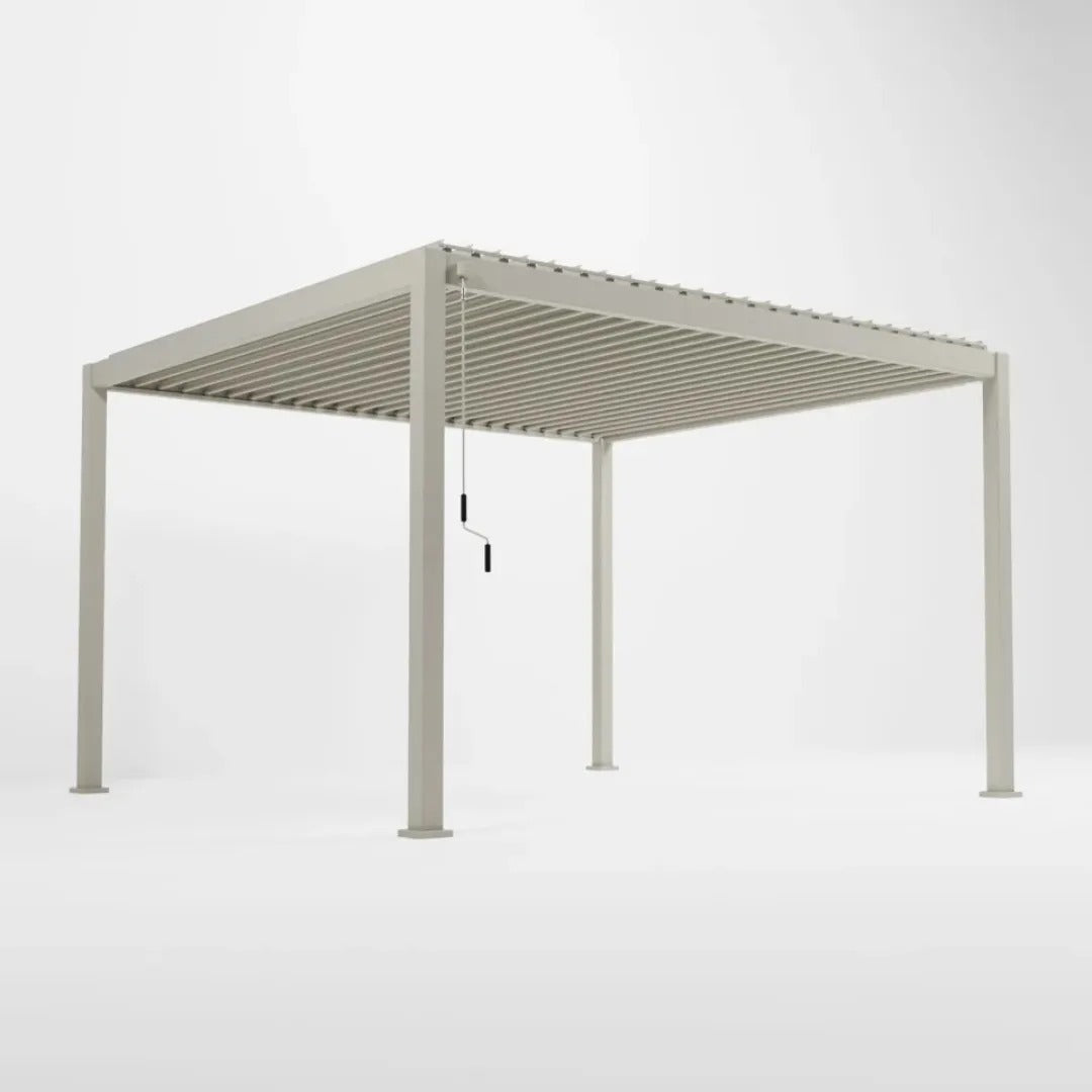Nova <br> Titan Aluminium 4M x 3M Freestanding Pergola - Pebble