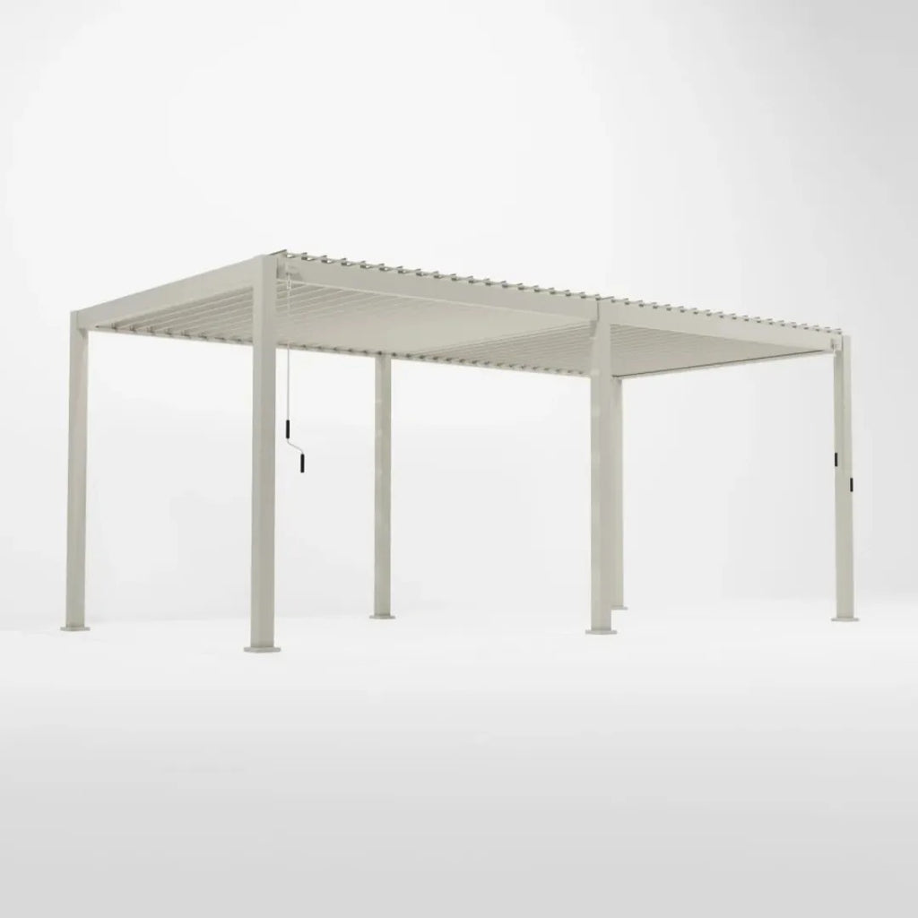 Nova <br> Titan Aluminium 6M x 3.6M Freestanding Pergola - Pebble