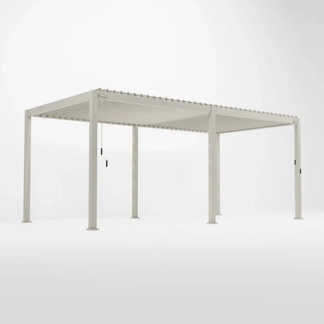 Nova <br> Titan Aluminium 6M x 3.6M Freestanding Pergola - Pebble