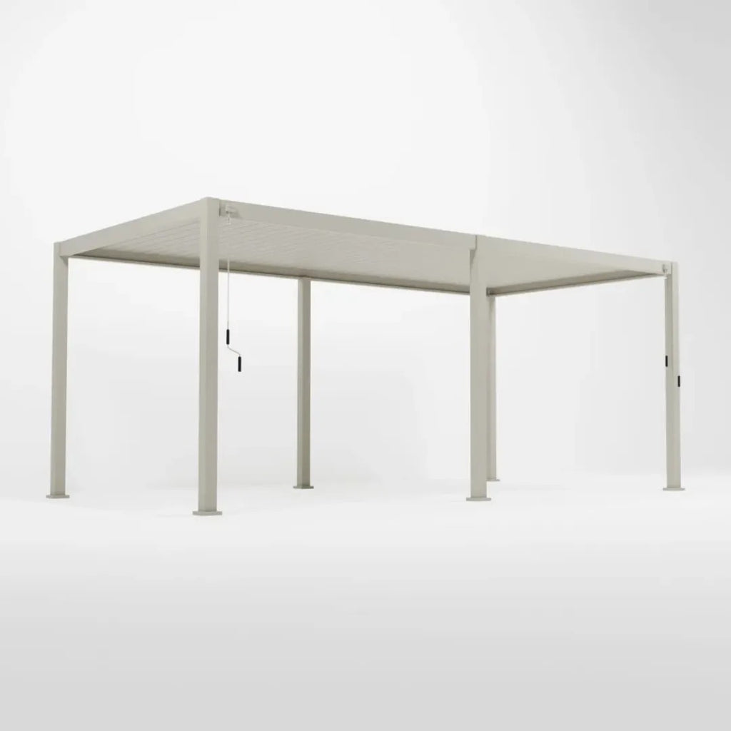 Nova <br> Titan Aluminium 6M x 3.6M Freestanding Pergola - Pebble