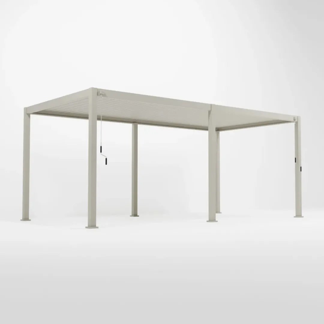 Nova <br> Titan Aluminium 6M x 3.6M Freestanding Pergola - Pebble