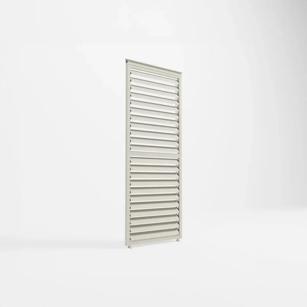 Nova <br> Titan Aluminium 1m Shuttered Louvre Side Panel - Pebble
