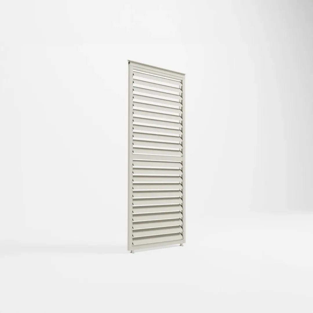 Nova <br> Titan Aluminium 1m Shuttered Louvre Side Panel - Pebble