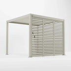 Nova <br> Titan Aluminium 1m Shuttered Louvre Side Panel - Pebble