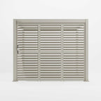 Nova <br> Titan Aluminium 1m Shuttered Louvre Side Panel - Pebble