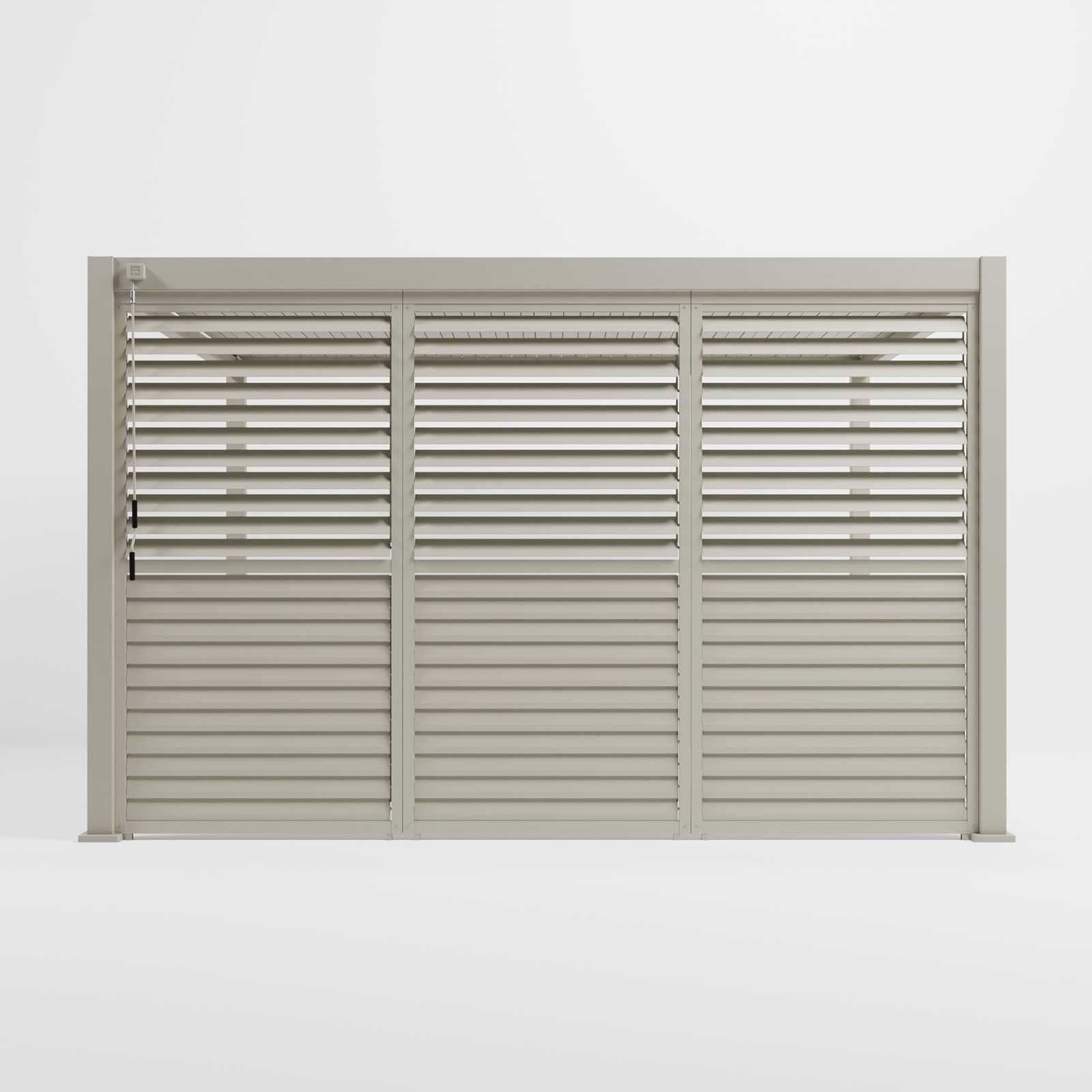 Nova <br> Titan Louvre Manual Side Wall - 4m - Pebble