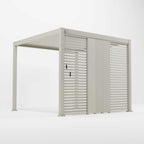 Nova <br> Titan Aluminium Pergola 31cm Solid Side Wall Panel - Pebble
