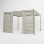 Nova <br> Titan Aluminium Pergola 31cm Solid Side Wall Panel - Pebble