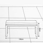 Nova <br> Phoenix Double Bench Stool - Grey