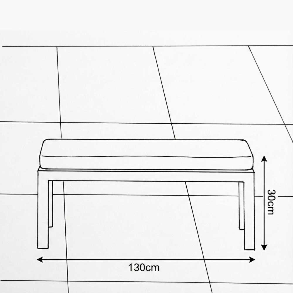 Nova <br> Phoenix Double Bench Stool - Grey