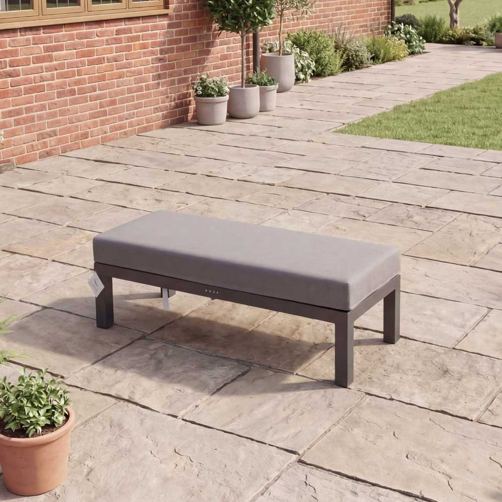 Nova <br> Phoenix Double Bench Stool - Grey
