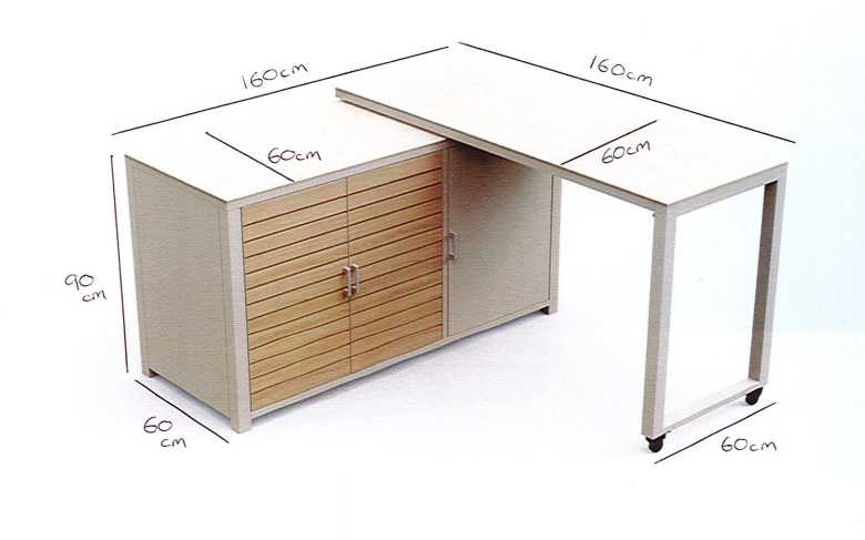 Nova - Cook Cab Outdoor Kitchen Workstation - Grey