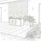 Nova - Cook Cab Outdoor Kitchen Workstation - Grey