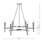 Nacala 6 Light Pendant Polished Chrome<br>Polished Chrome