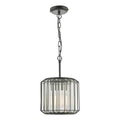 Naeva Pendant Satin Black & Crystal<br>Matt Black