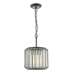 Naeva Pendant Satin Black & Crystal<br>Matt Black