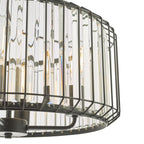 Naeva 4 Light Pendant Satin Black Crystal<br>Matt Black