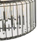 Naeva 4 Light Pendant Satin Black Crystal<br>Matt Black