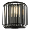 Naeva 2 Light Wall Light Matt Black Glass<br>Matt Black