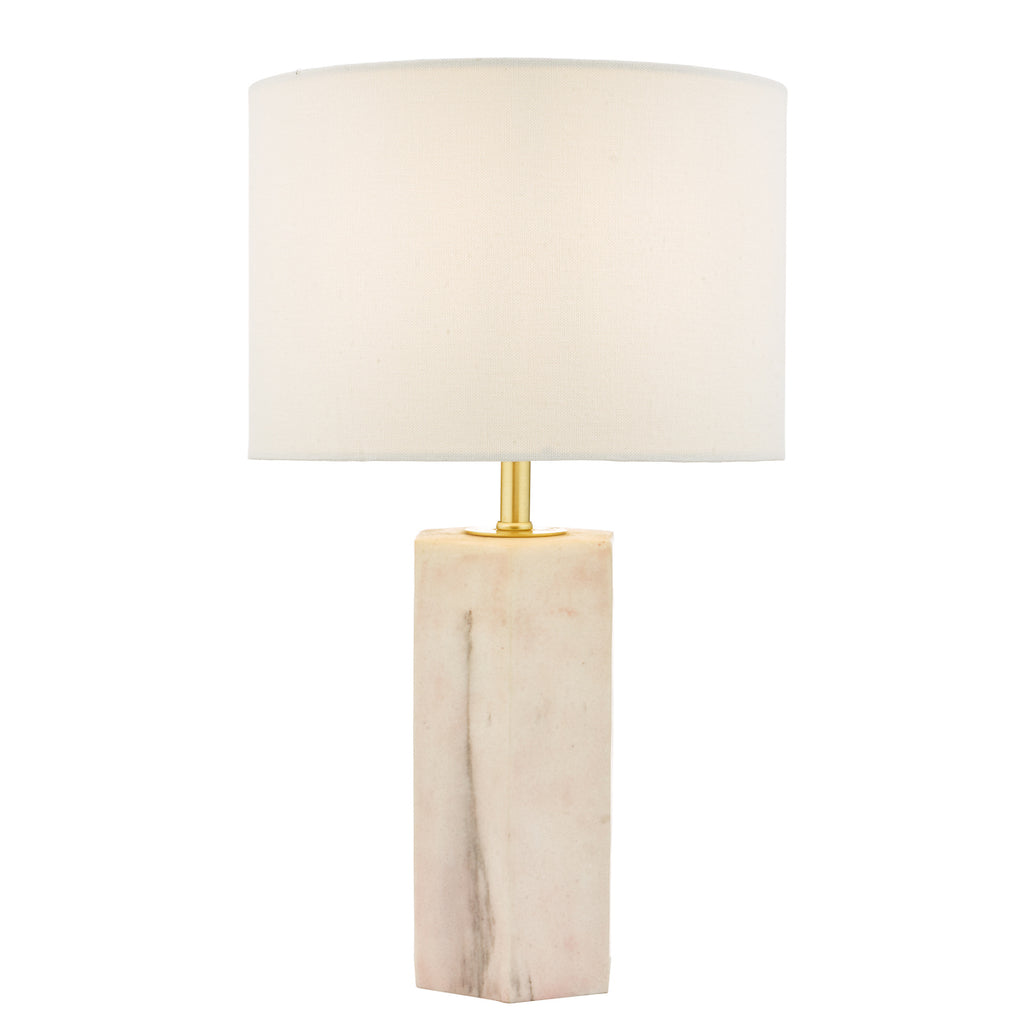 Nalani Table Lamp Pink Marble Effect With Shade <br>Marble Effect