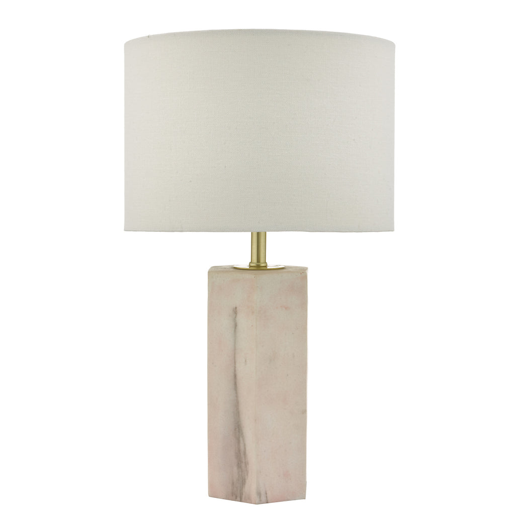 Nalani Table Lamp Pink Marble Effect With Shade <br>Marble Effect