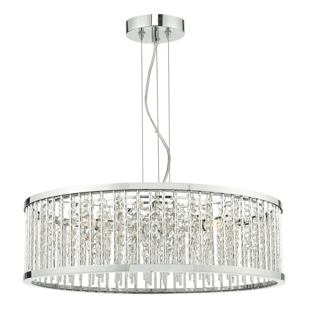 Nantes 5 Light Pendant Polished Chrome Aluminium<br>Polished Chrome