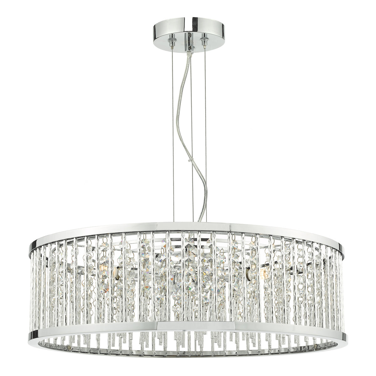 Nantes 5 Light Pendant Polished Chrome Aluminium<br>Polished Chrome