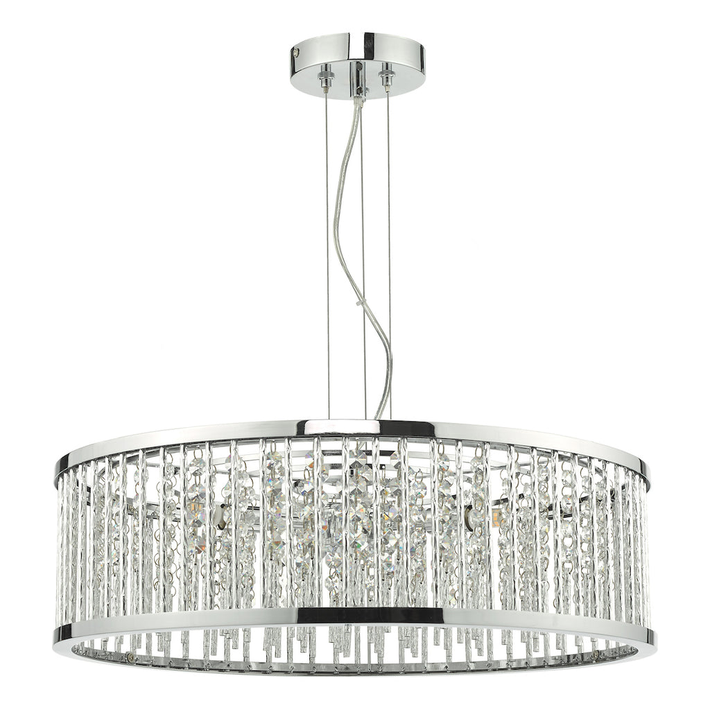 Nantes 5 Light Pendant Polished Chrome Aluminium<br>Polished Chrome