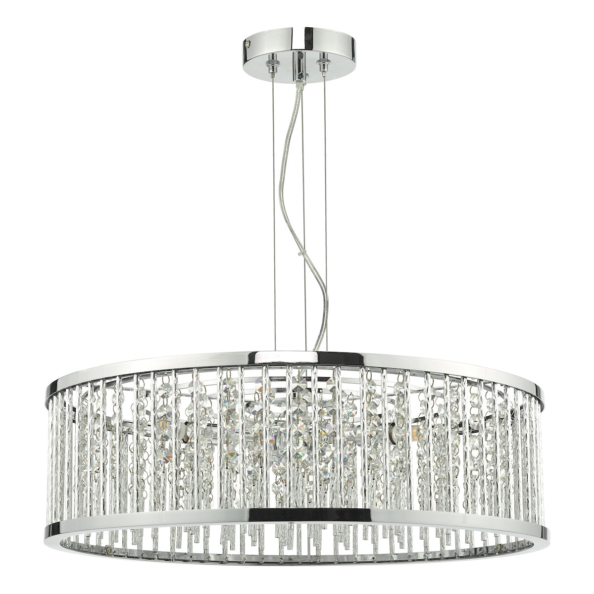 Nantes 5 Light Pendant Polished Chrome Aluminium<br>Polished Chrome