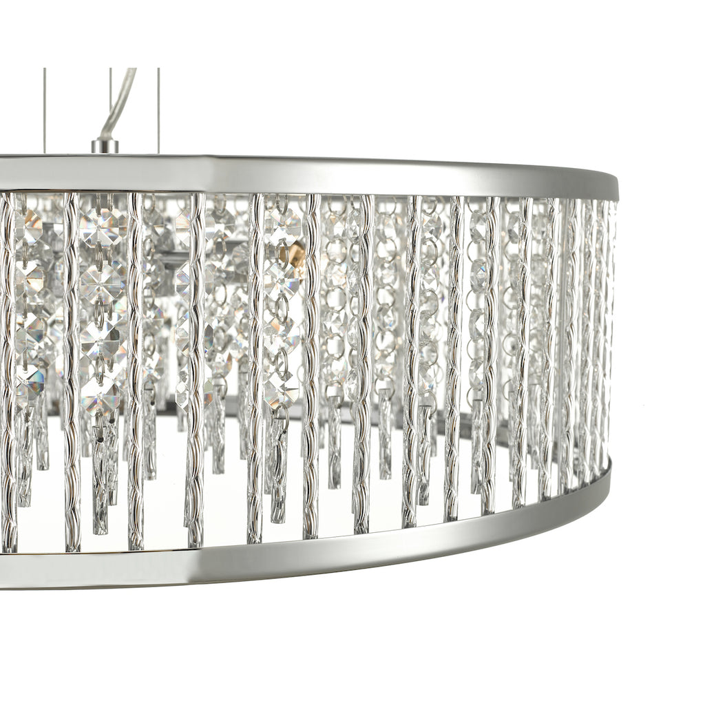 Nantes 5 Light Pendant Polished Chrome Aluminium<br>Polished Chrome