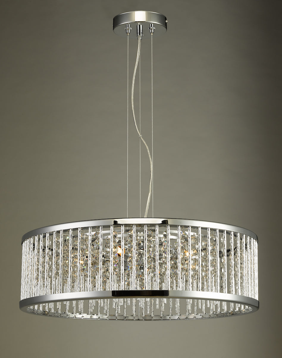 Nantes 5 Light Pendant Polished Chrome Aluminium<br>Polished Chrome