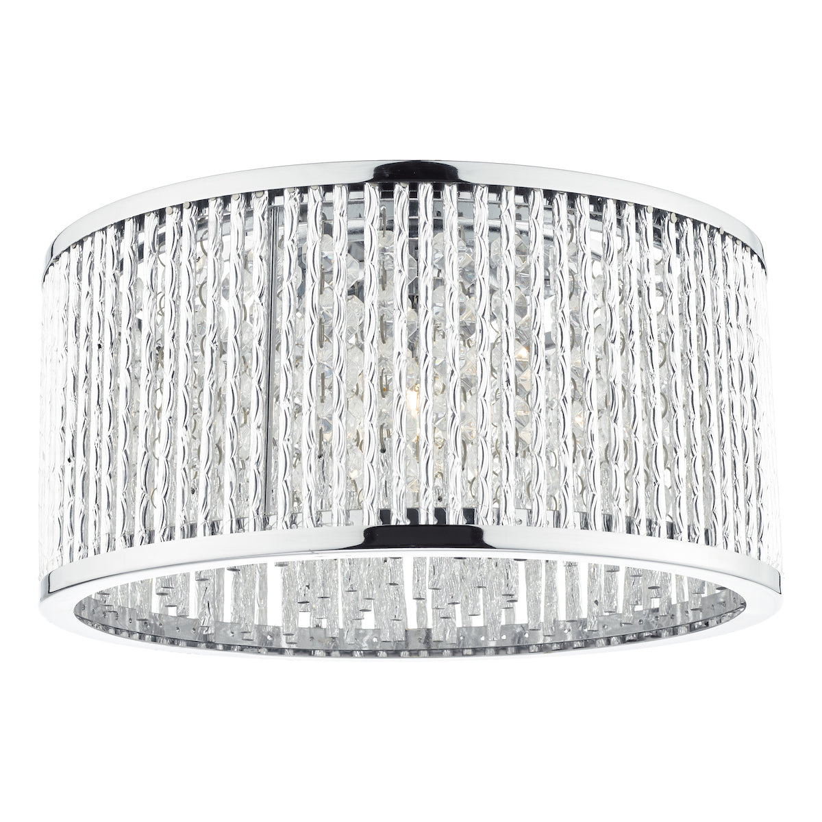 Nantes 3 Light Flush Polished Chrome Alum<br>Polished Chrome