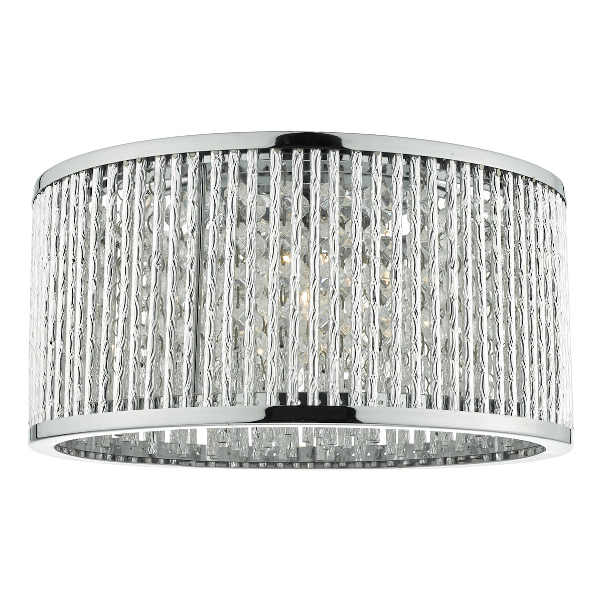 Nantes 3 Light Flush Polished Chrome Alum<br>Polished Chrome